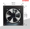 AXF500B - Aksial udsugningsventilator 500 mm